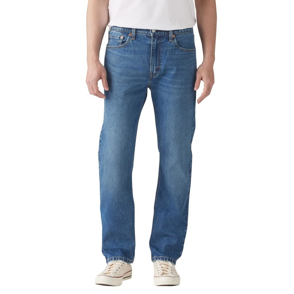 Levi's Men's 505 Regular Fit Straight Leg Stretch Jeans Blue 38x32